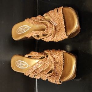 Callisto Brown Leather Heels
